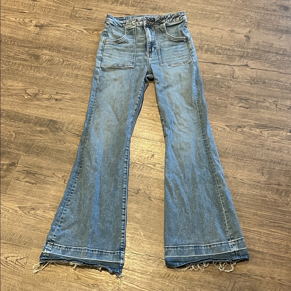 Women's Blue Flared Jeans
